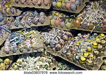 "Hand-painted Easter eggs on a market stall, Vienna, Vienna State, Austria, Europe" View Large Photo Image Stock Photo - "Hand-painted Easter eggs on a market stall, Vienna, Vienna State, Austria, Europe". Fotosearch