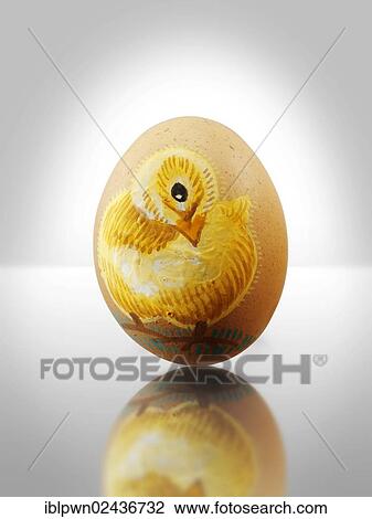 Hand-painted egg with traditional Easter chick design View Large Photo Image Stock Image - Hand-painted egg with traditional Easter chick design. Fotosearch