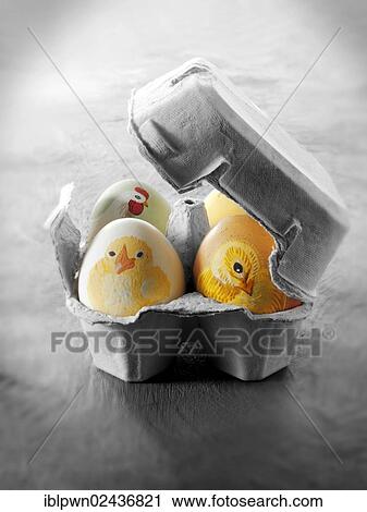 Hand-painted eggs with Easter chicks design View Large Photo Image Stock Image - Hand-painted eggs with Easter chicks design. Fotosearch