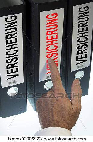 "Hand pointing to a ring binder labelled """"VERSICHERUNG"""", German for """"insurance""""" View Large Photo Image Stock Image - "Hand pointing to a ring binder labelled """"VERSICHERUNG"""", German for """"insurance""""". Fotosearch