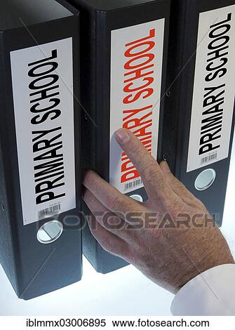 Hand reaching for a file folder labeled " Primary School" View Large Photo Image Stock Photography - Hand reaching for a file folder labeled " Primary School". Fotosearch