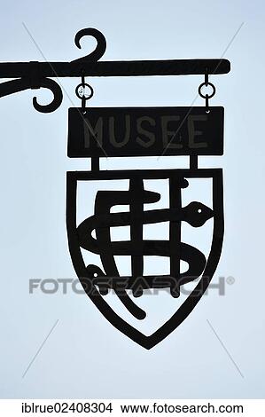 "Hanging sign, Musee, Le Poet-Laval, France, Europe" View Large Photo Image Picture - "Hanging sign, Musee, Le Poet-Laval, France, Europe". Fotosearch
