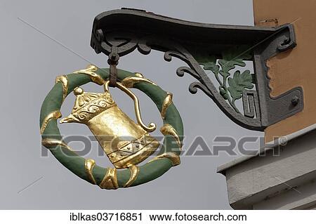 "Hanging sign of the Goldene Kanne inn, historic center, Gorlitz, Saxony, Germany, Europe" View Large Photo Image Stock Image - "Hanging sign of the Goldene Kanne inn, historic center, Gorlitz, Saxony, Germany, Europe". Fotosearch
