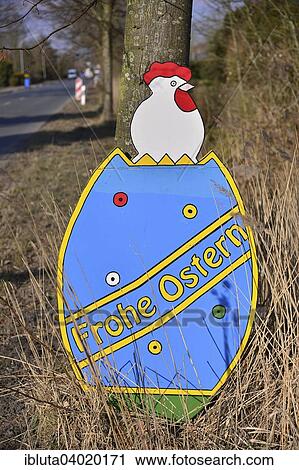 "Happy Easter on at the entrance of the village, Dorum, Lower Saxony, Germany, Europe" View Large Photo Image Stock Image - "Happy Easter on at the entrance of the village, Dorum, Lower Saxony, Germany, Europe". Fotosearch
