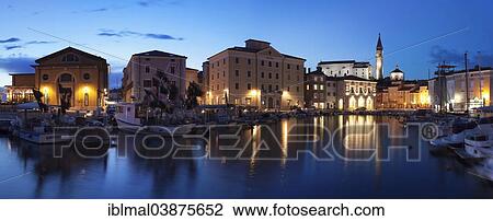 "Harbor and old town with Cathedral of St. George, Piran, Istria, Slovenia, Europe" View Large Photo Image Stock Image - "Harbor and old town with Cathedral of St. George, Piran, Istria, Slovenia, Europe". Fotosearch