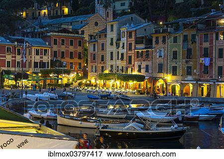 "Harbor at dusk, Portofino, Italian Riviera, Gulf of Genoa, Liguria, Italy, Europe" View Large Photo Image Stock Photo - "Harbor at dusk, Portofino, Italian Riviera, Gulf of Genoa, Liguria, Italy, Europe". Fotosearch