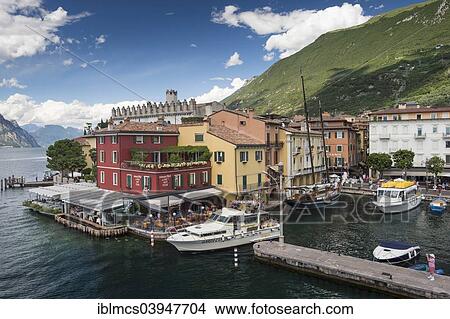 "Harbor, Lake Garda, Malcesine, Verona province, Veneto, Italy, Europe" View Large Photo Image Picture - "Harbor, Lake Garda, Malcesine, Verona province, Veneto, Italy, Europe". Fotosearch