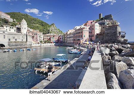 "Harbor wall, Vernazza, Cinque Terre, Rivera di Levante, Province of La Spazia, Liguria, Italy, Europe" View Large Photo Image Stock Photo - "Harbor wall, Vernazza, Cinque Terre, Rivera di Levante, Province of La Spazia, Liguria, Italy, Europe". Fotosearch