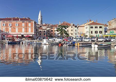 "Harbor with old town of Izola, Slovenian Littoral, Istria, Slovenia, Europe" View Large Photo Image Stock Image - "Harbor with old town of Izola, Slovenian Littoral, Istria, Slovenia, Europe". Fotosearch
