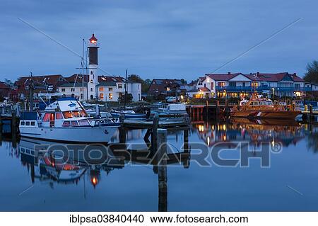 "Harbour and Timmendorf lighthouse at dusk, Timmendorf, Poel, Mecklenburg-Western Pomerania, Germany, Europe" View Large Photo Image Stock Image - "Harbour and Timmendorf lighthouse at dusk, Timmendorf, Poel, Mecklenburg-Western Pomerania, Germany, Europe". Fotosearch