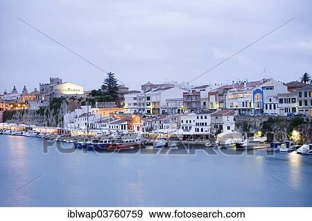 Stock Photo - "Harbour, Ciutadella, Minorca, Balearic Islands, Spain, Europe". Fotosearch