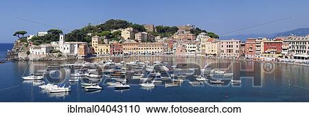 "Harbour in Baia del Silenzio bay, at the back Chiesa di San Nicolo church and the Grand Hotel dei Castelli, Sestri Levante, Province of Genoa, Riviera di Levante, Liguria, Italy, Europe" View Large Photo Image Stock Image - "Harbour in Baia del Silenzio bay, at the back Chiesa di San Nicolo church and the Grand Hotel dei Castelli, Sestri Levante, Province of Genoa, Riviera di Levante, Liguria, Italy, Europe". Fotosearch