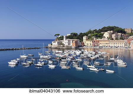 "Harbour in Baia del Silenzio bay, Grand Hotel dei Castelli at the back, Sestri Levante, Province of Genoa, Riviera di Levante, Liguria, Italy, Europe" View Large Photo Image Stock Photograph - "Harbour in Baia del Silenzio bay, Grand Hotel dei Castelli at the back, Sestri Levante, Province of Genoa, Riviera di Levante, Liguria, Italy, Europe". Fotosearch