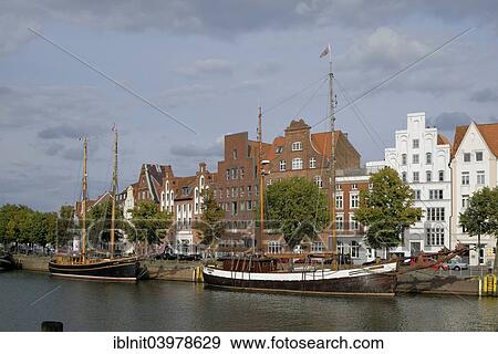 "Harbour Museum, old town at the lower Trave, Lubeck, Schleswig-Holstein, Germany, Europe" View Large Photo Image Stock Photo - "Harbour Museum, old town at the lower Trave, Lubeck, Schleswig-Holstein, Germany, Europe". Fotosearch
