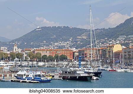 Stock Photography - "Harbour, Nice, Alpes-Maritimes, Provence-Alpes-Cote d'Azur, France, Europe". Fotosearch