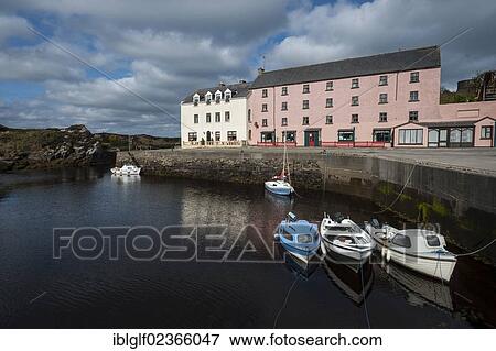Stock Photo - "Harbour of Bunbeg, County Donegal, Republic of Ireland, Europe". Fotosearch