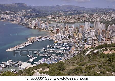 "Harbour of Calp from the rock Penon de Ifach or Penyal d’Ifac, Costa Blanca, Calp, Costa Blanca, Alicante province, Spain, Europe" View Large Photo Image Stock Image - "Harbour of Calp from the rock Penon de Ifach or Penyal d’Ifac, Costa Blanca, Calp, Costa Blanca, Alicante province, Spain, Europe". Fotosearch