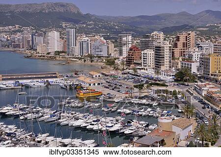 "Harbour of Calp from the rock Penon de Ifach or Penyal d’Ifac, Costa Blanca, Calp, Costa Blanca, Alicante province, Spain, Europe" View Large Photo Image Stock Photography - "Harbour of Calp from the rock Penon de Ifach or Penyal d’Ifac, Costa Blanca, Calp, Costa Blanca, Alicante province, Spain, Europe". Fotosearch
