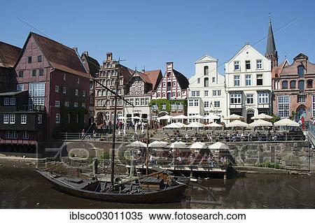 "Harbour of Lueneburg, Am Stintmarkt, Luneburg, Lower Saxony, Germany, Europe" View Large Photo Image Stock Photography - "Harbour of Lueneburg, Am Stintmarkt, Luneburg, Lower Saxony, Germany, Europe". Fotosearch