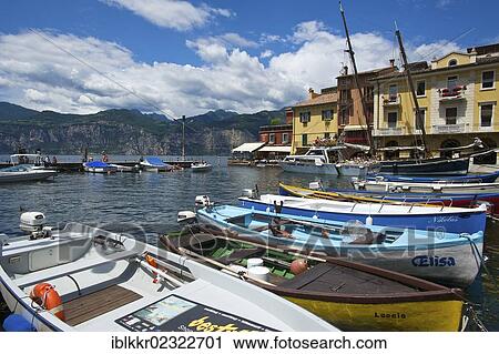 "Harbour of Malcesine, Lake Garda, Italy, Europe" View Large Photo Image Stock Image - "Harbour of Malcesine, Lake Garda, Italy, Europe". Fotosearch