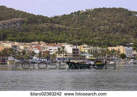 Stock Image - "Harbour of Port Andratx, Majorca, Balearic Islands, Spain, Europe". Fotosearch