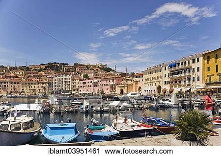 "Harbour of Portoferraio, Forte Falcone fort at the back, Elba, Isola d'Elba, Italy, Europe" View Large Photo Image Stock Image - "Harbour of Portoferraio, Forte Falcone fort at the back, Elba, Isola d'Elba, Italy, Europe". Fotosearch