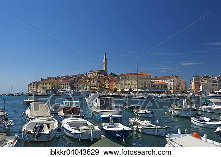 "Harbour, old town, Rovinj, Istria, Croatia, Europe" View Large Photo Image Stock Photo - "Harbour, old town, Rovinj, Istria, Croatia, Europe". Fotosearch