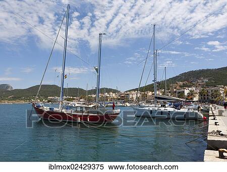 "Harbour or marina of Puerto Andratx, Port d'Andratx, Mallorca, Balearic Islands, Mediterranean Sea, Spain, Europe" View Large Photo Image Stock Photography - "Harbour or marina of Puerto Andratx, Port d'Andratx, Mallorca, Balearic Islands, Mediterranean Sea, Spain, Europe". Fotosearch