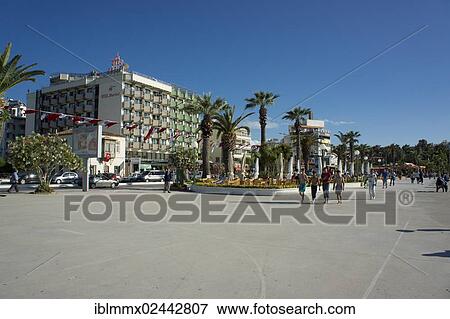 Stock Photo - "Harbour promenade of Kusadasi, Aydin Province, Turkey, Asia". Fotosearch
