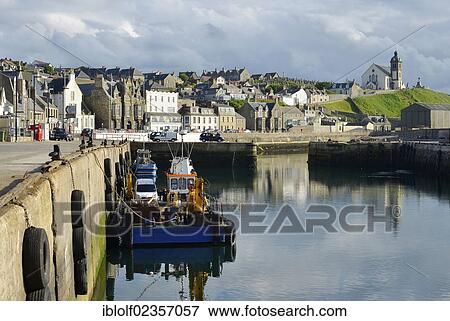 "Harbour with boats and old Scottish houses, Macduff, Banffshire, Scotland, United Kingdom, Europe" View Large Photo Image Stock Photo - "Harbour with boats and old Scottish houses, Macduff, Banffshire, Scotland, United Kingdom, Europe". Fotosearch