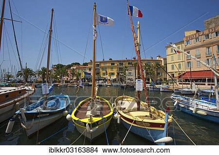 "Harbour with historic boats, Cote d? ÇÖAzur, Sanary-sur-Mer, Departement Var, Region Provence-Alpes-Cote d? ÇÖAzur, France, Europe" View Large Photo Image Picture - "Harbour with historic boats, Cote d? ÇÖAzur, Sanary-sur-Mer, Departement Var, Region Provence-Alpes-Cote d? ÇÖAzur, France, Europe". Fotosearch
