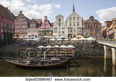 "Harbour with River Ilmenau and Am Stintmarkt, Luneburg, Lower Saxony, Germany, Europe" View Large Photo Image Stock Image - "Harbour with River Ilmenau and Am Stintmarkt, Luneburg, Lower Saxony, Germany, Europe". Fotosearch