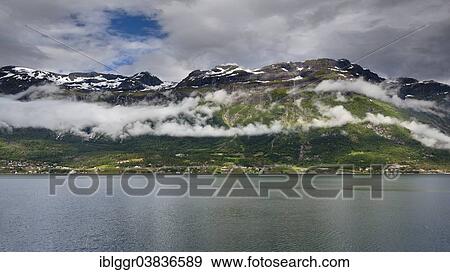 "Hardangerfjord with morning fog, near Odda, Hordaland, Norway, Europe" View Large Photo Image Stock Photo - "Hardangerfjord with morning fog, near Odda, Hordaland, Norway, Europe". Fotosearch