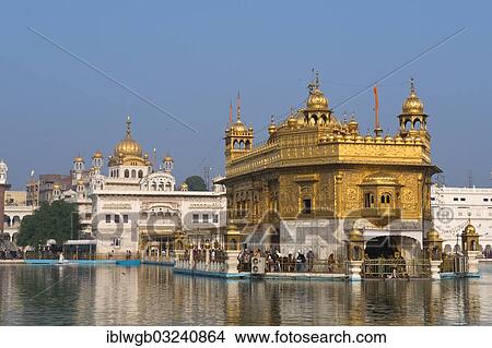 "Hari Mandir or Golden Temple, in the sacred lake of Amrit Sagar, the main shrine of the Sikh religious community, Amritsar, Punjab, India, Asia" View Large Photo Image Picture - "Hari Mandir or Golden Temple, in the sacred lake of Amrit Sagar, the main shrine of the Sikh religious community, Amritsar, Punjab, India, Asia". Fotosearch