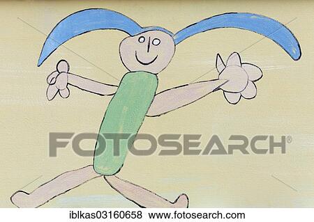 "Harlequin, children's drawing, Zoutelande, Zeeland province, The Netherlands, Europe" View Large Photo Image Stock Photo - "Harlequin, children's drawing, Zoutelande, Zeeland province, The Netherlands, Europe". Fotosearch