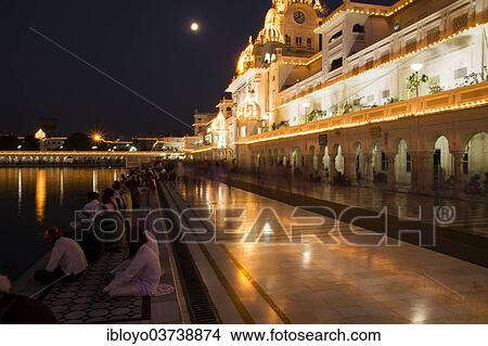 "Harmandir Sahib or Golden Temple at night, Amritsar, Punjab, India, Asia" View Large Photo Image Picture - "Harmandir Sahib or Golden Temple at night, Amritsar, Punjab, India, Asia". Fotosearch