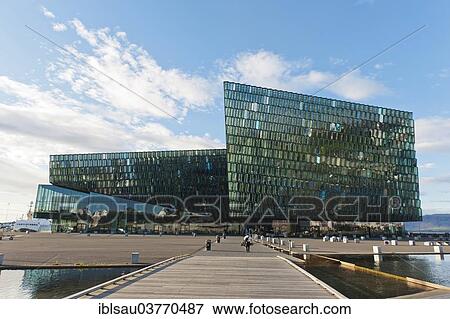 "Harpa concert hall, modern architecture made of glass, Reykjavik, Iceland, Europe" View Large Photo Image Stock Photo - "Harpa concert hall, modern architecture made of glass, Reykjavik, Iceland, Europe". Fotosearch
