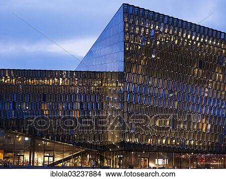 "HARPA, Reykjavik concert hall and conference centre, Reykjavik, Reykjavikurborg, Reykjavik, Iceland, Europe" View Large Photo Image Picture - "HARPA, Reykjavik concert hall and conference centre, Reykjavik, Reykjavikurborg, Reykjavik, Iceland, Europe". Fotosearch