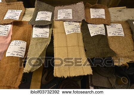 "Harris Tweed, samples and colour patterns in the Loom Centre, Stornoway, Isle of Lewis and Harris, Outer Hebrides, Scotland, United Kingdom, Europe" View Large Photo Image Stock Image - "Harris Tweed, samples and colour patterns in the Loom Centre, Stornoway, Isle of Lewis and Harris, Outer Hebrides, Scotland, United Kingdom, Europe". Fotosearch