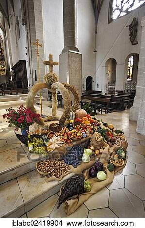 Harvest crown with fruit and vegetables in Eichstaett Cathedral, Eichstaett, Bavaria, Germany, Europe View Large Photo Image Picture - Harvest crown with fruit and vegetables in Eichstaett Cathedral, Eichstaett, Bavaria, Germany, Europe. Fotosearch