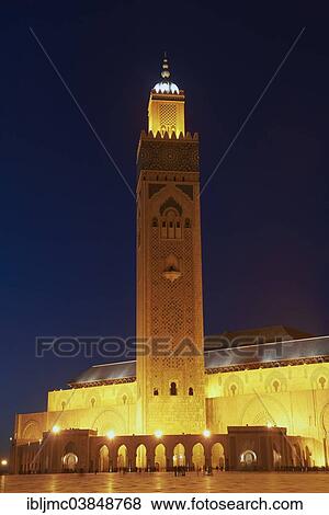 "Hassan II Mosque at night, Casablanca, Morocco, Africa" View Large Photo Image Stock Photo - "Hassan II Mosque at night, Casablanca, Morocco, Africa". Fotosearch