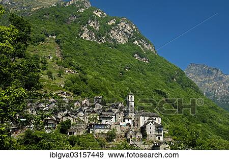 "Haufendorf Corippo, smallest municipality in Switzerland, Verzascatal, Corippo, Kanton Tessin, Switzerland, Europe" View Large Photo Image Stock Photo - "Haufendorf Corippo, smallest municipality in Switzerland, Verzascatal, Corippo, Kanton Tessin, Switzerland, Europe". Fotosearch