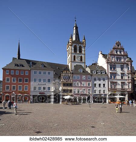 "Hauptmarkt, main market square with Marktkirche St. Gangolf church, Trier, Rhineland-Palatinate, Germany, Europe, PublicGround, Europe" View Large Photo Image Stock Photography - "Hauptmarkt, main market square with Marktkirche St. Gangolf church, Trier, Rhineland-Palatinate, Germany, Europe, PublicGround, Europe". Fotosearch