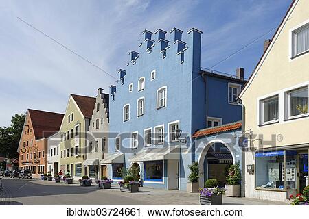 Stock Image - "Hauptstrasse, German for Main Street, Altmuhltal, Beilngries, Upper Bavaria, Bavaria, Germany, Europe". Fotosearch