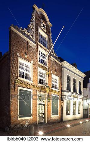 Stock Image - "Haus Samson, museum of living culture in the 18th and 19th centuries, Rathausstrasse street, old town, Leer, East Frisia, Lower Saxony, Germany, Europe". Fotosearch