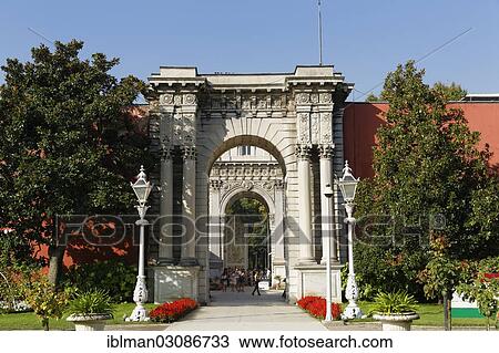 "Hazine-i Hassa, treasury gate of the Dolmabahce Palace, Dolmabahce Sarayi, Besiktas, Istanbul, European side, Istanbul Province, Turkey, European side, Europe" View Large Photo Image Stock Image - "Hazine-i Hassa, treasury gate of the Dolmabahce Palace, Dolmabahce Sarayi, Besiktas, Istanbul, European side, Istanbul Province, Turkey, European side, Europe". Fotosearch