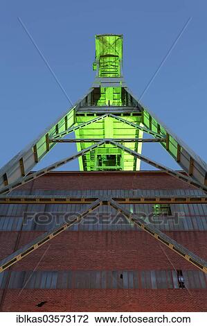 "Headframe over mine shaft No. 7, illuminated during ExtraSchicht, a night of industrial culture, disused coal mine of Zeche Ewald Colliery, Herten, Ruhr district, North Rhine-Westphalia, Germany, Europe" View Large Photo Image Stock Image - "Headframe over mine shaft No. 7, illuminated during ExtraSchicht, a night of industrial culture, disused coal mine of Zeche Ewald Colliery, Herten, Ruhr district, North Rhine-Westphalia, Germany, Europe". Fotosearch