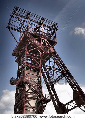 Stock Image - "Headframe, Phaenomania Erfahrungsfeld exhibiton, Essen, Ruhrgebiet area, North Rhine-Westphalia, Germany, Europe". Fotosearch