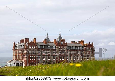 Stock Image - "Headland Hotel, Newquay, Cornwall, England, Great Britain, Europe". Fotosearch