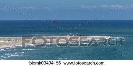 Stock Photograph - "Headland, meeting of the North Sea and the Baltic Sea, Grenen, Skagen, Jutland, Denmark, Europe". Fotosearch